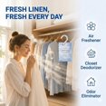 thumbnail image 2 of 12 Packs Fresh Linen Hanging Scented Sachets for Drawers and Closets with Retractable Hook| Long-Lasting Closet Air Freshener & Deodorizer | Scent (Fresh Linen), 2 of 4