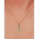 thumbnail image 3 of Collar con dije de oro laminado letra brillos S, 3 of 6