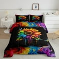 thumbnail image 2 of Manfei Colorful Sunflower Bedding Comforter Set,Watercolor Splash Ink Twin Comforter Sets,Modern Aesthetic Art Bedding Set For Children,Breathable Home Decor Reversible,2 Pieces, 2 of 8