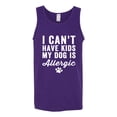 thumbnail image 2 of Wild Bobby, I Can't Have Kids My Dog is Allergic Funny, Dog Lover, Men Graphic Tank Top, Purple, 3X-Large, 2 of 4