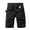 Black, variant on gakvov Cargo Pants For Men Plus Size Cargo Pants For Men Loose Fit Zipper Button Multi-Pocket Overalls Straight Leg Pants Outdoor Camouflage Cargo Shorts
