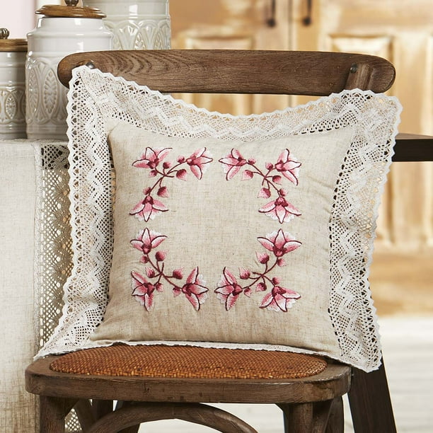 Herrschners® Adrianne PIllow Cover Stamped Embroidery Kit
