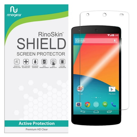 Google Nexus 5 Screen Protector RinoGear Flexible HD Crystal Clear Anti-Bubble Unlimited Replacement