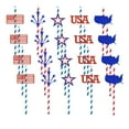 thumbnail image 1 of Miangastore Independence Day Drinking Straws Paper Assorted Color 20Pcs, 1 of 8