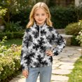 thumbnail image 6 of Atogsazn Kids Boys 1/4 Zip Sweatshirt Childrens Casual Tie Dye Long Sleeve Pullover Sweater Fall Winter Outerwear Black 5-6 Years Fashion, 6 of 9