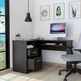 thumbnail image 3 of Thorpe Black L Shaped Computer Desk, 3 of 5
