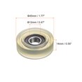 thumbnail image 2 of Unique Bargains Roulement à Rouleau à Poulie en PU 12x45x14 mm, Roue de Guidage Revêtue de Polyuréthane pour Industriel, Vert, 2 of 5