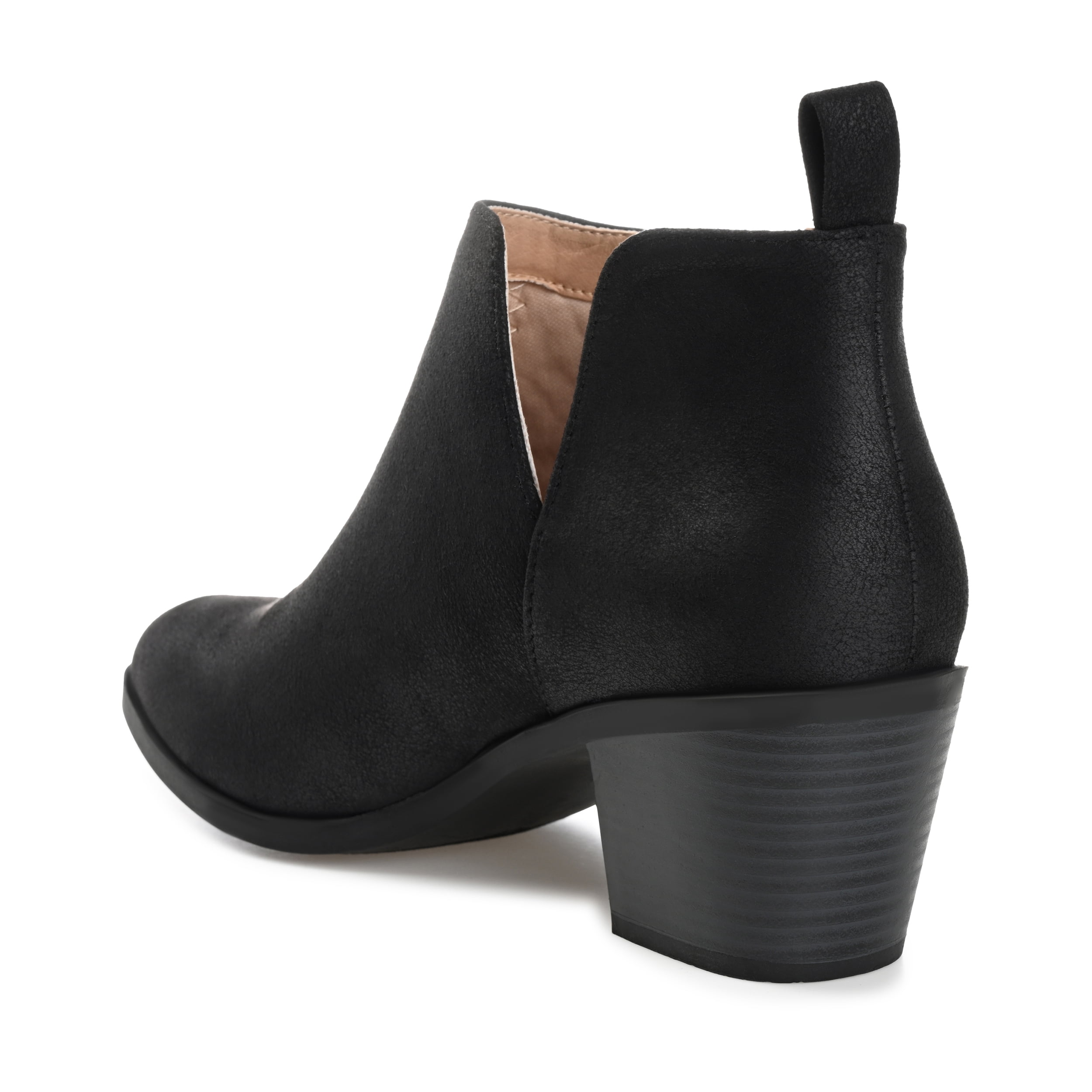 Journee Womens Lola Pull On Stacked Heel Booties, Widths Available