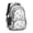 Sunflower Outline White, variant on Sunflower Outline White Pattern Cute School Backpack Bag with Padded Back and Adjustable Shoulder Straps 16.9 X 12.6 X 5.9 Inches
