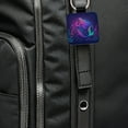thumbnail image 6 of Neon Mermaid Beautiful Faux Leather Square Keychain, 6 of 7