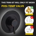 thumbnail image 2 of Kit de molduras para ducha y bañera Tearel compatible con Moen Valve, 2 of 8