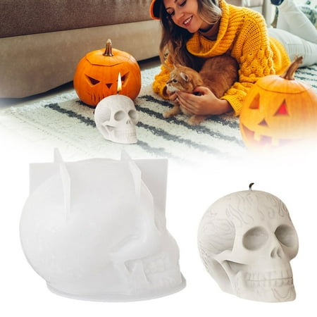 

Ygxbm Halloween Party Decor Epoxy Silicone Mold Silicone Candles for Halloween Skeleton Candle Casting Silicone Candles Theme Party Role Playing Carnival Halloween Decoration Silicone Roll