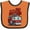 Orange and Black, variant on Inktastic Big Brother Fire Truck Boys Baby Bib