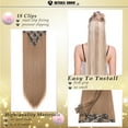 thumbnail image 3 of MY-LADY 26Inches 8Pcs/Set 18 Clips in Hair Extensions Straight Hairpieces Heat Resistant Synthetic Fiber Full Head Clip in Hair Hairpieces, 3 of 8