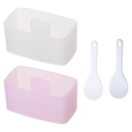 GAXIRE 2 Sets Sushi Rice Molds Kit Assorted Colors Food Grade Plastic Masubi Mold for Home Cooking