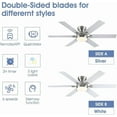 thumbnail image 6 of YIOSI 52" Sand Nickel Ceiling Fan with LED Lights, Remote/App Control, Quiet DC Motor, Stylish Design, 6 of 6
