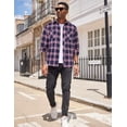 thumbnail image 4 of COOFANDY Men's Flannel Plaid Shirts Long Sleeve Casual Button Down Shirt with Pockets, 4 of 6