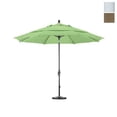 thumbnail image 1 of Parasol de Marché en Fibre de Verre 11 Pieds Inclinaison Col Blanc Mat/oléfine/sésame Tissé, 1 of 1