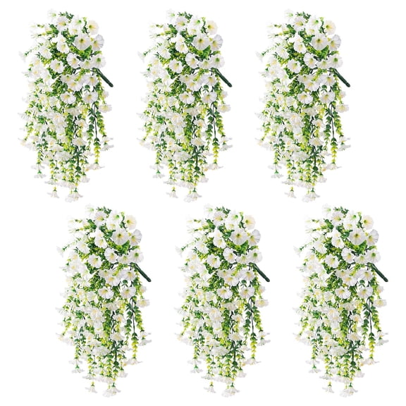 6-Pack Artificial Ivy Hanging Vines - UV Resistant Fake Plants for Outdoor Fence, Garden Wall, Patio Privacy Screen