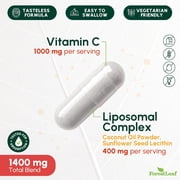 Forest Leaf Liposomal Vitamin C with MCT Oil & Sunflower Lecithin Immunity Booster Vitamins, 120 Vegetable Capsules