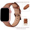 thumbnail image 3 of WFEAGL Apple Watch Series Genuine Leather Replacement Band 38mm 40mm 41mm Brown/Rose Gold, 3 of 8