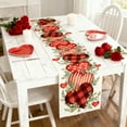 thumbnail image 5 of Eespoir Valentines's Day Heart-shaped Table Runner, Red Printed Tablecloth, Restaurant Decorations for Romantic Dining, Various Printed Table Runners(B), 5 of 6