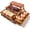 Acacia Wood 4 Tier, variant on Acacia Wood 4 Tiered Serving Tray for Party, 16.7" x 7.7" Cupcake Stand Foldable Dessert Table Display Set Charcuterie Boards for Birthday Wedding Veggie Fruit