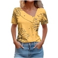 thumbnail image 1 of Top de Verano Mujeres Cuello en V Casual Top de Manga Corta, Ligera Primavera Y Blusa de Verano para las Mujeres, 1 of 5