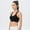 Black, variant on High Plus Size Sports Bra For Women Front Adjustable Straps Wirefree Support Workout Yoga Running Athletic Top Plus Size Bras Purple