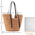 thumbnail image 4 of LHSHIDU Large Handmade Straw Purses for Women, Summer Beach Natural Weaving Chic Woven Tote Handbags Shoulder Bag, 4 of 9