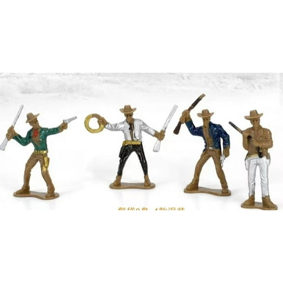 QIDITONG 4pcs Miniature Figurine for Western Party Decorations and Home Decor Model Statue for Collectors and Enthusiasts