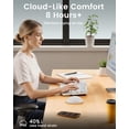 thumbnail image 5 of Wireless Keyboard Mouse Combo,Quiet Wave Keyboard with Leather Palm Rest, Ergonomic Mouse, Dual-System Switch, Plug & Play for Home Office,White, 5 of 8