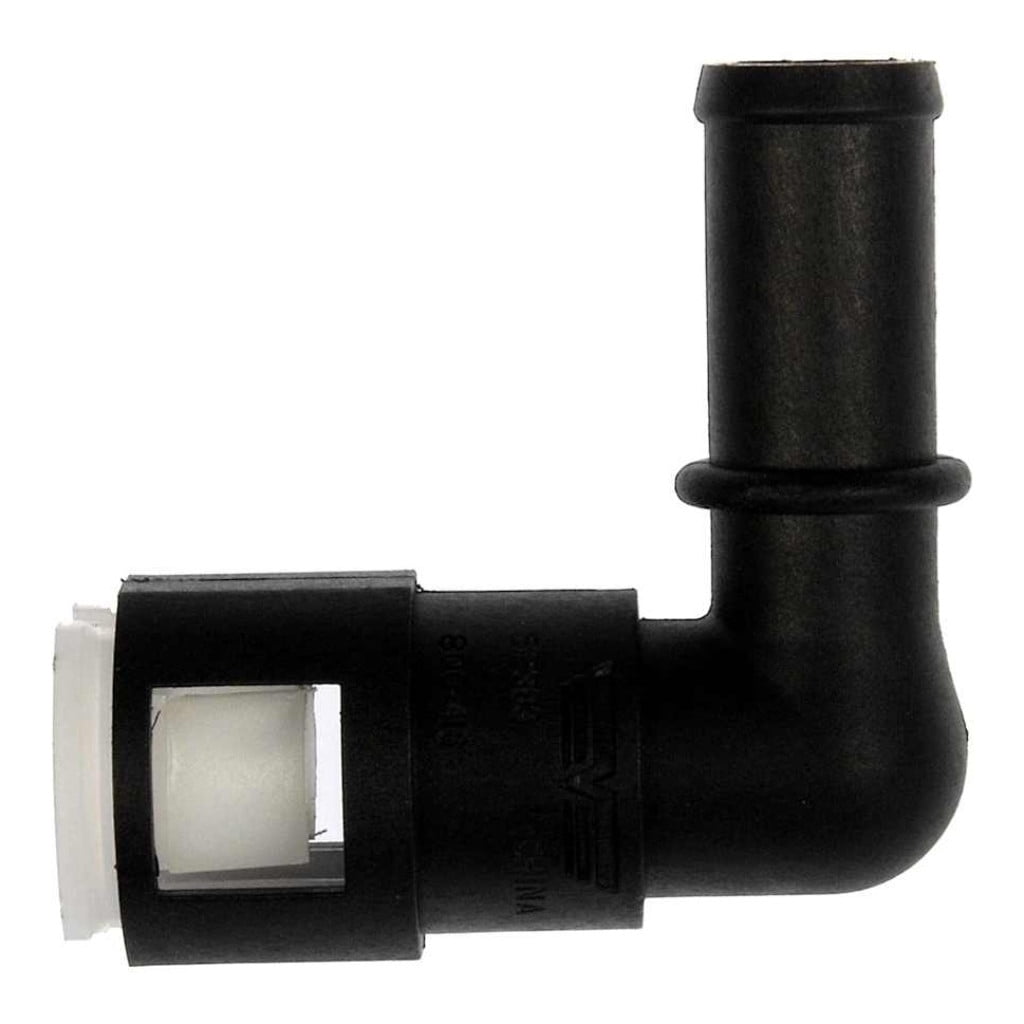KarParts360 For GMC Envoy XUV 2004 2005 Hose Connector | Plastic | Quick Disconnect End 1 Type | Hose Barb End 2 Type | 90 degrees Fitting Angle | Quick Connect System | 15139564, 68068296AB