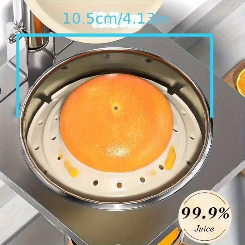 Heavy-Duty Manual Citrus Juicer - Stainless Steel 304 Lever-Press Juicer for Orange, Lemon, and Grapefruit with Pulp Strainer, Easy-Clean Design for Fresh Homemade Juice