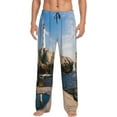 thumbnail image 2 of Lsque Lighthouse Print Men's Pajama Pants, Lounge Pant - Comfortable Home Wear,Elastic Waistband, Stylish Design-Small, 2 of 9