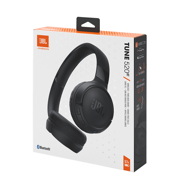 JBL Tune 520BT ワイヤレスヘッドホン ブラック (x5) JBL Tune 520BT On-Ear Wireless Headphones Black | Abt