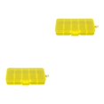 thumbnail image 4 of Thinsony 10 Grid Plastic Jewelry Removable Storage Box Beads Container Earring Yellow 12.8x6.5x2.2cm 2Set, 4 of 6