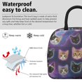 thumbnail image 3 of Multicolor Cat Head Purple Pattern Insulated Leakproof Lunch Box for Work, Lunch Bag for Women Men, Loncheras Para Mujer for Beach Travel Picnic Camping, 3 of 6