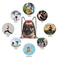thumbnail image 6 of Sikiie French Bulldog In Sunglasses Drawstring Backpack Drawstring Bags, Draw String Back Bag for Sports, Gym, Travel, Swimming, Beach-Medium, 6 of 6