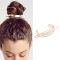 thumbnail image 4 of Cage à Chignon Ronde pour Femmes, Porte-Chignon Minimaliste, Coiffure, Or, 4 of 8
