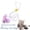 Purple, variant on Runkheen Door Hanging Cat Toy, Retractable Elastic Faux Fur Mouse Interactive Self Play Hunting Toy for Indoor Adult Cats Kittens Boredom Relief
