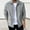 Gray, variant on Bomber Jacket Men Sevevn Men's Solid Color Long Sleeved Turndown Collar Woolen Button Outwear Jackets