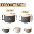 thumbnail image 3 of Stainless Noodle Box 1100Ml Cooker Bowl with Lid and Handle Filterable Design Grade Stainless Cover Lightweight Portable | Instant Noodle Soup Container Dinnerware Set,Tableware,Cutlery Set,Ceramic P, 3 of 9
