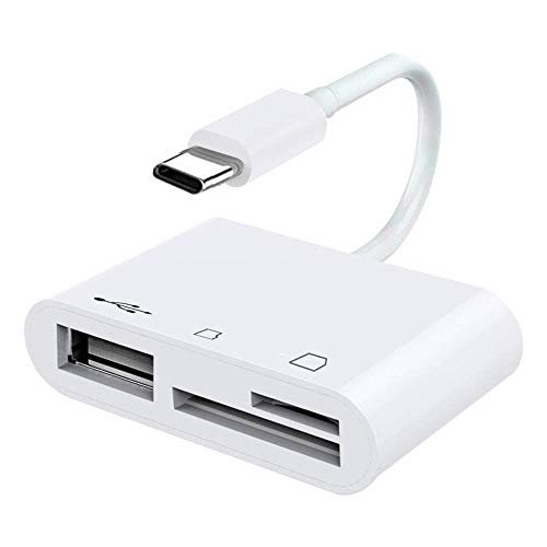 USB C Card Reader, 3 in 1 USB C to USB Camera Connection Kit SD, Micro