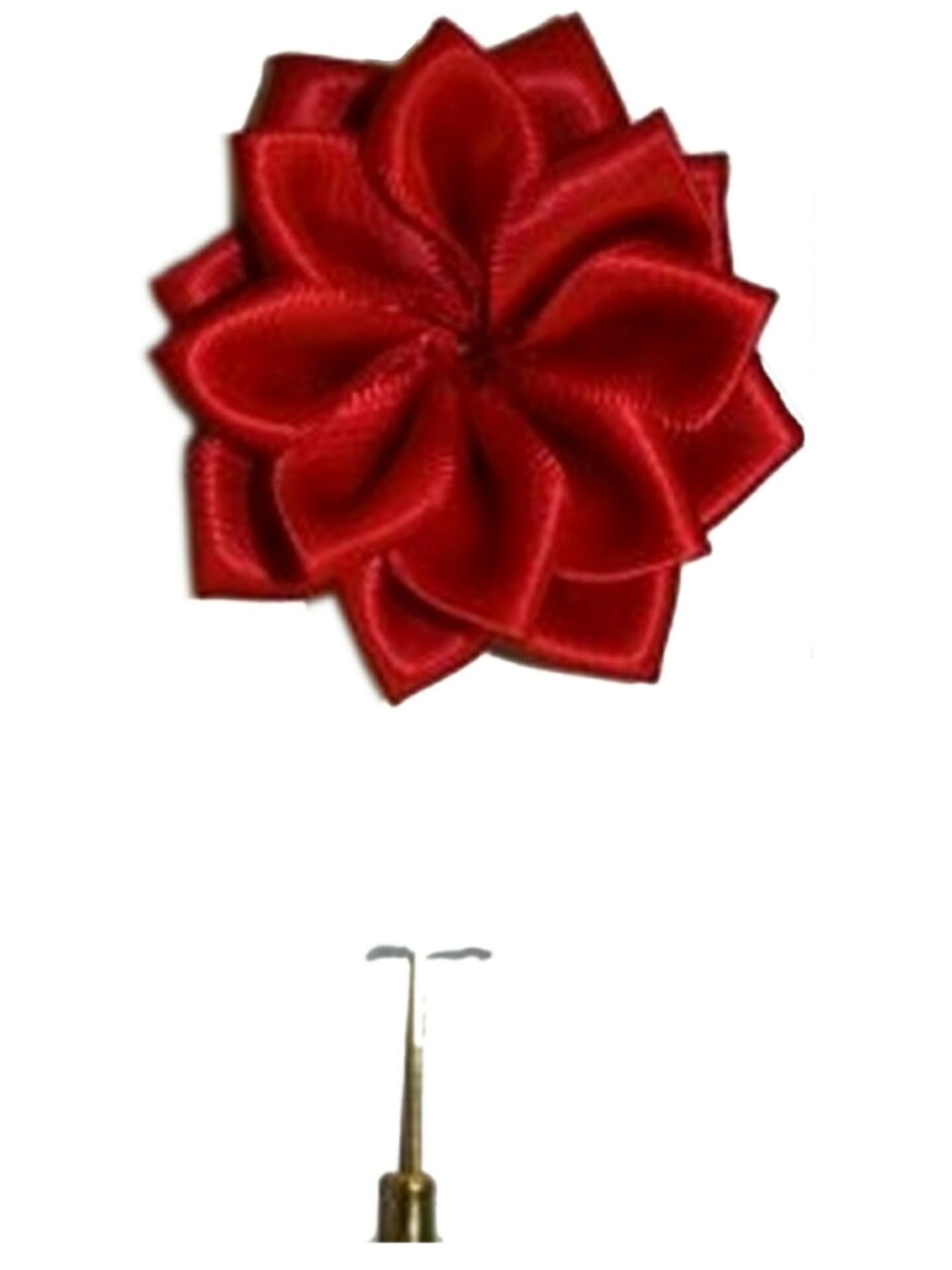 The Dapper Tie Men's Scarlet Solid Lotus Flower Lapel Pin Walmart