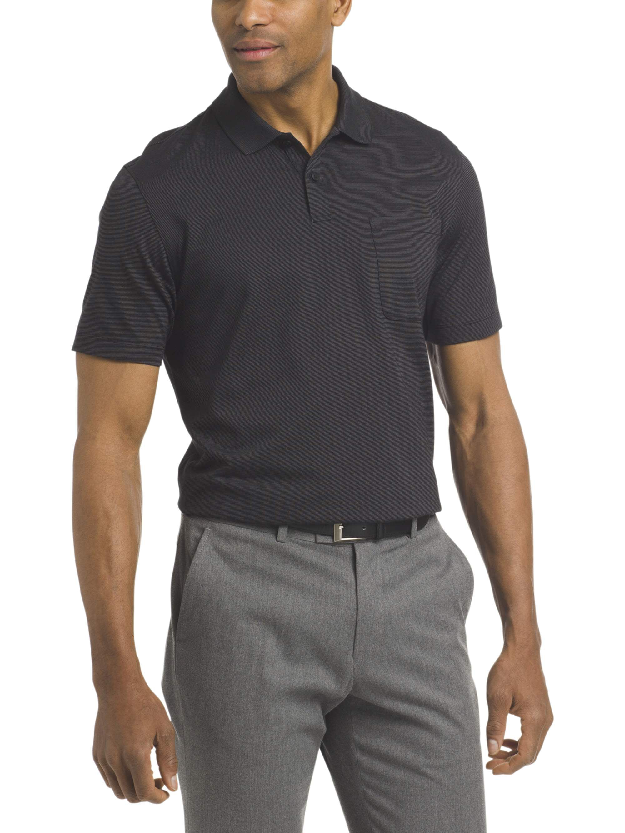 Van Heusen Mens Big and Tall Flex Short Sleeve Stretch Stripe Polo Shirt 