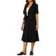 thumbnail image 4 of Conjuntos de falda de blazers de manga corta INSPIRE CHIC para mujeres, traje de falda casual de verano, color negro, 4 of 6