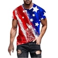 thumbnail image 2 of Économies de Mode! Qertyioot T-shirt à Manches Courtes Imprimé pour Hommes Col Rond Mode Décontractée Manches Courtes, 2 of 5