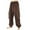Brown, variant on Patlollav Mens Cotton Trousers Elastic Waist Drawcord Casual Pants Harlan Trousers Pants