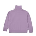 thumbnail image 5 of Quarter Zip Pullover Mock Neck Women's Sweaters Half Zip Sweater Long Sleeve Jumper Tops Collared Sweater Polo Sweatshirt Business Casual Fall Trendy Dressy Casual Pullover Light Violet 3XL, 5 of 9